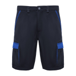 Bermudas de trabalho de poliéster e algodão 250 g/m2 Roly Tahoe cor azul real segunda vista