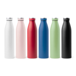 Garrafa térmica de aço com isolamento a vácuo de cobre 750 ml cor preto vista detalhe 2