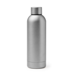 Garrafa térmica de aço inoxidável com acabamento brilhante 550 ml cor prateado segunda vista