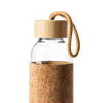 Garrafa de vidro com manga de cortiça natural 500 ml cor natural vista detalhe 2