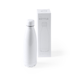 Garrafa de aço inoxidável para sublimação 700 ml cor branco vista detalhe 4