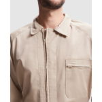 Fato-macaco poliéster/algodão fecho central 200 g/m2 Roly Jimmy cor areia vista detalhe 2