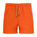 Calções de banho poliéster detalhes a contrastar 100 g/m2 Roly Direct Balos cor cor-de-laranja escuro segunda vista