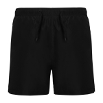 Calções de banho poliéster 2 bolsos laterais 100 g/m2 Roly Direct Aqua cor preto segunda vista