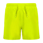 Calções de banho poliéster 2 bolsos laterais 100 g/m2 Roly Direct Aqua cor amarelo fluorescente segunda vista