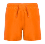 Calções de banho poliéster 2 bolsos laterais 100 g/m2 Roly Direct Aqua cor cor-de-laranja fluorescente segunda vista
