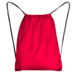 Mochila de cordão de poliéster 210D com ilhós metálicos cor vermelho segunda vista