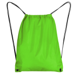 Mochila de cordão de poliéster 210D com ilhós metálicos cor branco segunda vista