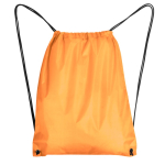 Mochila de cordão de poliéster 210D com ilhós metálicos cor cor-de-laranja segunda vista