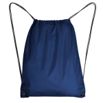 Mochila de cordão de poliéster 210D com ilhós metálicos cor azul-marinho segunda vista