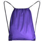Mochila de cordão de poliéster 210D com ilhós metálicos cor roxo segunda vista