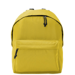 Mochila de poliéster 900D multiusos com compartimento principal cor amarelo segunda vista