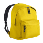 Mochila de poliéster 900D multiusos com compartimento principal cor amarelo primeira vista de uso
