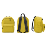 Mochila de poliéster 900D multiusos com compartimento principal cor amarelo vista detalhe 1