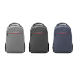 Mochila de poliéster marmoreado com compartimento para PC cor preto mate vista detalhe 1