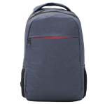 Mochila de poliéster marmoreado com compartimento para PC cor azul acinzentado segunda vista