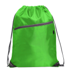 Mochila de cordão multiusos com bolso com fecho de correr frontal cor preto segunda vista