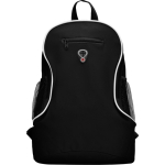Mochila barata de poliéster com diversos compartimentos Travel cor preto segunda vista
