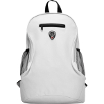 Mochila barata de poliéster com diversos compartimentos Travel cor branco segunda vista