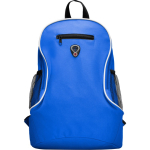 Mochila barata de poliéster com diversos compartimentos Travel cor azul real segunda vista