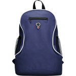 Mochila barata de poliéster com diversos compartimentos Travel cor azul-marinho segunda vista