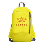 Mochila de poliéster com bolso frontal e alças ajustáveis cor vermelho vista detalhe 4