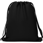Mochila de cordão estilo desportivo de poliéster 150 g/m2 cor preto segunda vista