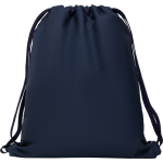 Mochila de cordão estilo desportivo de poliéster 150 g/m2 cor azul-marinho primeira vista de uso