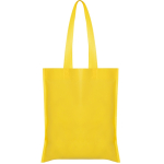Saco non-woven com asas compridas termosseladas e resistência 6 kg cor amarelo segunda vista
