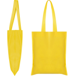 Saco non-woven com asas compridas termosseladas e resistência 6 kg cor amarelo vista detalhe 2