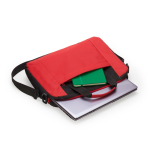 Porta-documentos acolchoado de poliéster ideal para portátil cor vermelho vista detalhe 1