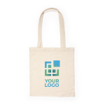 Saco de compras de algodão com asas compridas 105 g/m2 vista principal