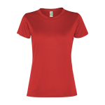 T-shirt manga curta poliéster reciclado para mulher 100 g/m2 Roly Direct Slam cor vermelho segunda vista