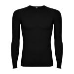 T-shirt térmica sem costuras adaptável 200 g/m² Roly Direct Prime cor preto segunda vista