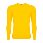 T-shirt térmica sem costuras adaptável 200 g/m² Roly Direct Prime cor amarelo segunda vista