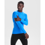 T-shirt térmica sem costuras adaptável 200 g/m² Roly Direct Prime cor azul real vista detalhe 1