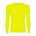 T-shirt térmica sem costuras adaptável 200 g/m² Roly Direct Prime cor amarelo fluorescente segunda vista