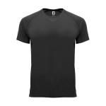 T-shirt técnica manga curta tecido control dry 135 g/m2 Roly Direct Bahrain cor preto segunda vista