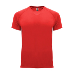 T-shirt técnica manga curta tecido control dry 135 g/m2 Roly Direct Bahrain cor vermelho segunda vista