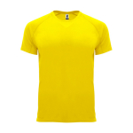 T-shirt técnica manga curta tecido control dry 135 g/m2 Roly Direct Bahrain cor amarelo segunda vista