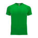 T-shirt técnica manga curta tecido control dry 135 g/m2 Roly Direct Bahrain cor verde segunda vista