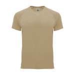 T-shirt técnica manga curta tecido control dry 135 g/m2 Roly Direct Bahrain cor areia segunda vista