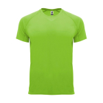 T-shirt técnica manga curta tecido control dry 135 g/m2 Roly Direct Bahrain cor verde-lima segunda vista