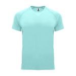 T-shirt técnica manga curta tecido control dry 135 g/m2 Roly Direct Bahrain cor verde menta segunda vista