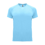 T-shirt técnica manga curta tecido control dry 135 g/m2 Roly Direct Bahrain cor azul-claro segunda vista