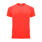 T-shirt técnica manga curta tecido control dry 135 g/m2 Roly Direct Bahrain cor coral segunda vista