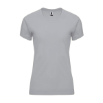 T-shirt técnica justa de poliéster para mulher 135 g/m2 Roly Direct Bahrain cor cinzento segunda vista