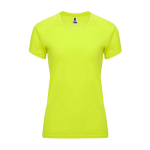 T-shirt técnica justa de poliéster para mulher 135 g/m2 Roly Direct Bahrain cor amarelo fluorescente segunda vista