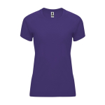 T-shirt técnica justa de poliéster para mulher 135 g/m2 Roly Direct Bahrain cor roxo segunda vista