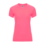 T-shirt técnica justa de poliéster para mulher 135 g/m2 Roly Direct Bahrain cor rosa pastel segunda vista